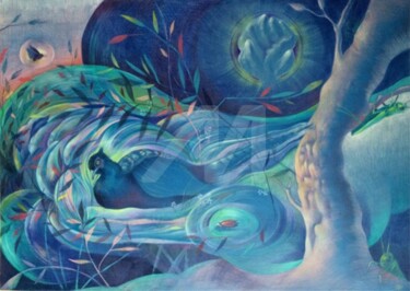 Licht Sonne Dunkelheit Drawing titled "Licht Sonne Dunkelh…" by Anna Andropova, Original Art, Conté