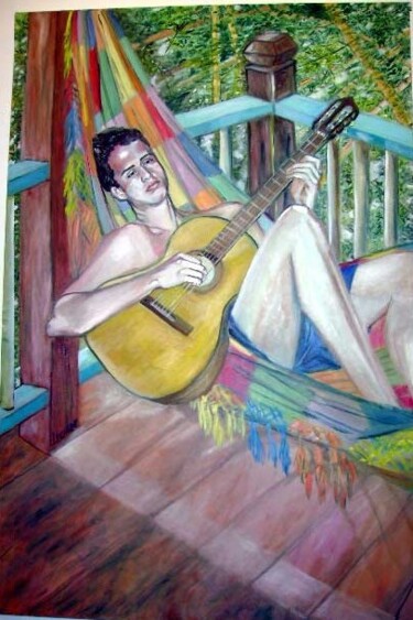 Pintura intitulada "Violão" por Licia Ferreira, Obras de arte originais