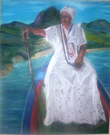 Pintura intitulada "Woman from Bahia" por Licia Ferreira, Obras de arte originais