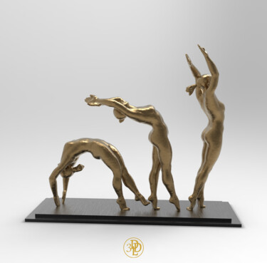 Скульптура под названием "L'atleta" - Licia Trobia, Подлинное произведение искусства, Смола