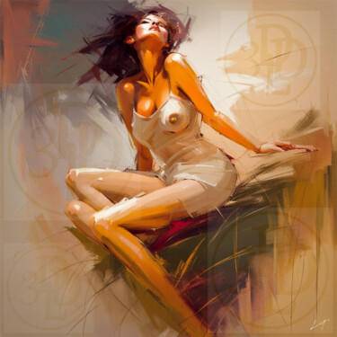 Pintura titulada "La donna erotica De…" por Licia Trobia, Obra de arte original, Pigmentos Montado en Bastidor de camilla de…