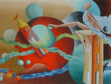 Painting titled "esperando el instan…" by Licia Santuz, Original Artwork
