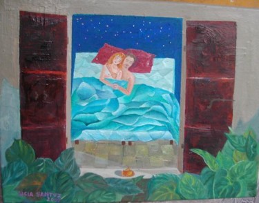 Painting titled "Il cielo in una sta…" by Licia Santuz, Original Artwork