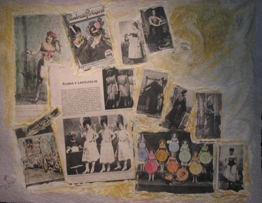 Collages titled "Teatro" by Licínia Portugal, Original Artwork