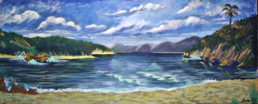 Painting titled "Litoral" by Lício Maia, Original Artwork, Tempera