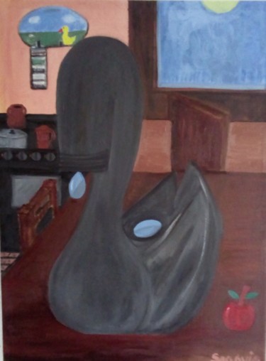 Картина под названием "Acuarela" - Eduardo González., Подлинное произведение искусства, Масло