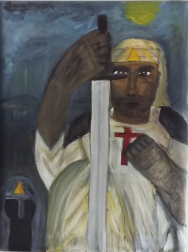 Pintura intitulada "Los cruzados." por Eduardo González., Obras de arte originais, Óleo