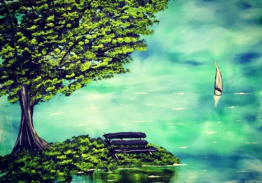 Картина под названием "Прогулка" - Артем Гаценко, Подлинное произведение искусства, Акрил Установлен на Деревянная рама для…