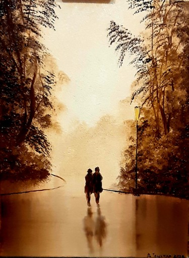 Картина под названием "Пара" - Артем Гаценко, Подлинное произведение искусства, Масло Установлен на Деревянная рама для носи…