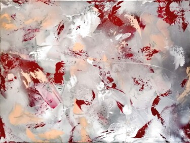 Peinture intitulée "Abstract Rouge-Arge…" par Lidevi, Œuvre d'art originale, Acrylique