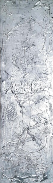 Malarstwo zatytułowany „Abstract argenté” autorstwa Lidevi, Oryginalna praca, Farba w spray'u