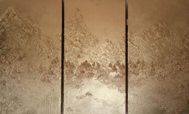 Pintura titulada "Dorée Nature" por Lidevi, Obra de arte original, Pintura al aerosol Montado en Bastidor de camilla de made…