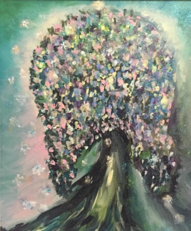 Schilderij getiteld "tree of life" door Lidi Fon Rid, Origineel Kunstwerk, Olie