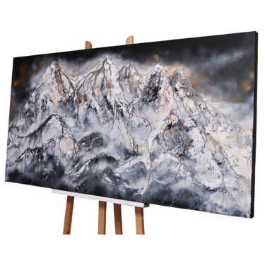 Malerei mit dem Titel "Berge" von Lidia Naborny, Original-Kunstwerk, Acryl