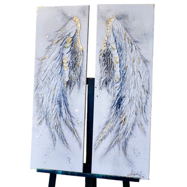 Painting titled "Flügel" by Lidia Naborny, Original Artwork, Acrylic