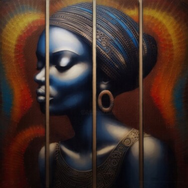 Digital Arts titled "African Lady Tripty…" by Lidija Nidorfer, Original Artwork, 2D Digital Work