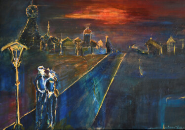 Malarstwo zatytułowany „Wieczorową porą” autorstwa Lidia Sieczkowska, Oryginalna praca, Akryl