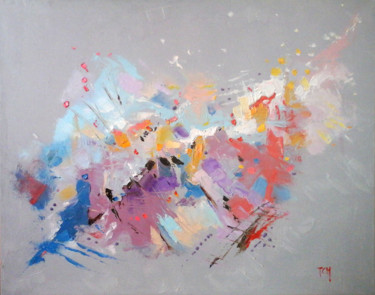 Peinture intitulée "Astratto 1" par Lidia Tchoumakova, Œuvre d'art originale, Huile