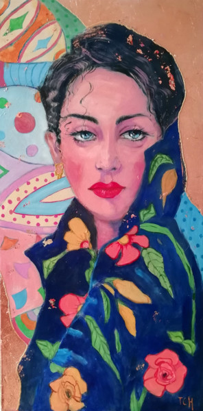 Картина под названием "Rossana" - Lidia Tchoumakova, Подлинное произведение искусства, Масло Установлен на Деревянная рама д…