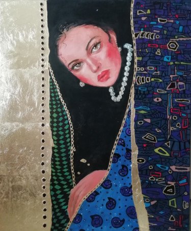 Картина под названием "Pauline" - Lidia Tchoumakova, Подлинное произведение искусства, Масло Установлен на Деревянная рама д…