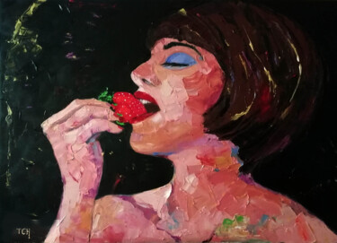 Картина под названием "Sweet" - Lidia Tchoumakova, Подлинное произведение искусства, Масло Установлен на Деревянная рама для…