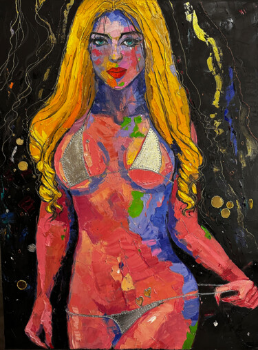 Картина под названием "Liza" - Lidia Tchoumakova, Подлинное произведение искусства, Масло Установлен на Деревянная рама для…