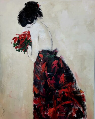Painting titled "BRIDE" by Lidia Zadeh Petrescu, Original Artwork, Acrylic