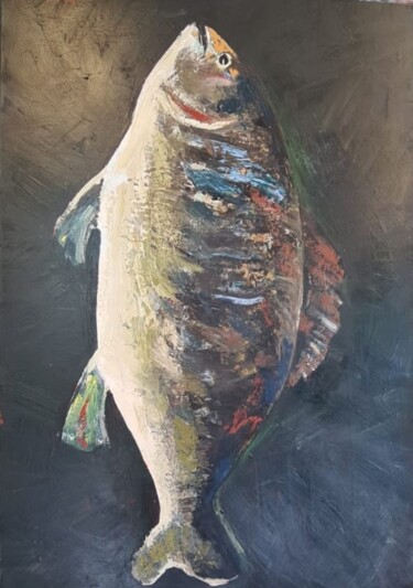 Peinture intitulée "FISH" par Lidia Zadeh Petrescu, Œuvre d'art originale, Acrylique