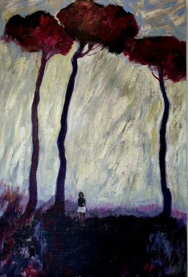 Schilderij getiteld "STORY FOREST" door Lidia Zadeh Petrescu, Origineel Kunstwerk, Acryl