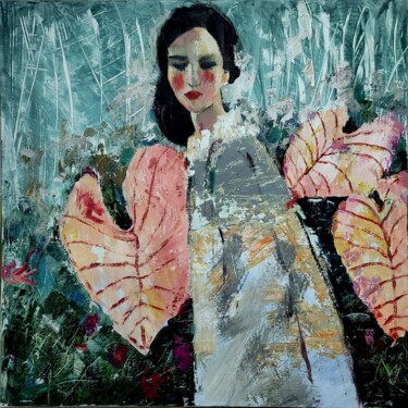 Painting titled "GARDEN" by Lidia Zadeh Petrescu, Original Artwork, Acrylic