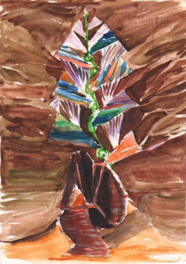 Artisanat intitulée "Le songeur et l'arb…" par Lyria, Œuvre d'art originale