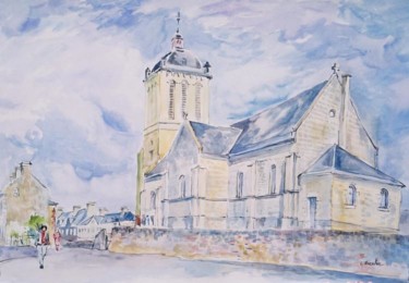 Peinture intitulée "Eglise de SaintMart…" par Lyria, Œuvre d'art originale