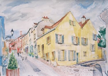 Peinture intitulée "Grande rue de Marly…" par Lyria, Œuvre d'art originale