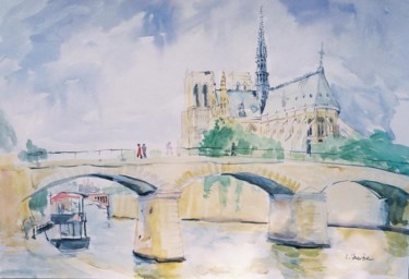 Peinture intitulée "Paris V" par Lyria, Œuvre d'art originale
