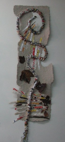 Art textile intitulée "Spirale" par Lyria, Œuvre d'art originale