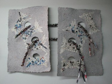 Textile Art titled "Ouverture" by Lyria, Original Artwork