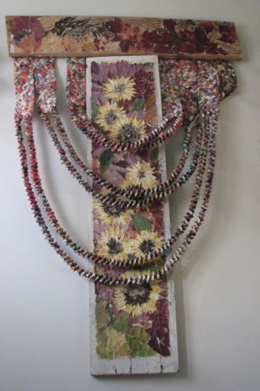 Art textile intitulée "Automne" par Lyria, Œuvre d'art originale