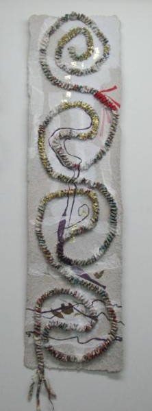 Art textile intitulée "Spirale V" par Lyria, Œuvre d'art originale