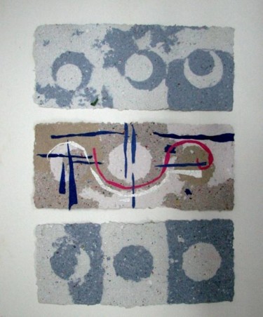 Art textile intitulée "Rithmes ronds" par Lyria, Œuvre d'art originale