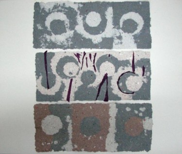 Art textile intitulée "Rithmes ronds II" par Lyria, Œuvre d'art originale