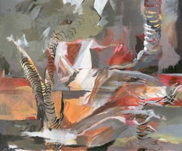Peinture intitulée "Arbres" par Lyria, Œuvre d'art originale, Huile