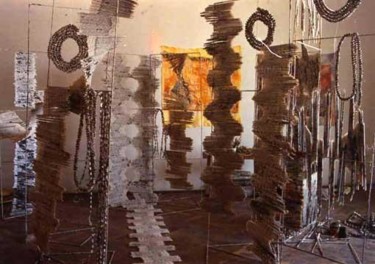 Installation intitulée "Porte au carrefour" par Lyria, Œuvre d'art originale