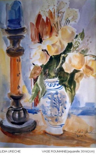 Peinture intitulée "Roses jaunes3" par Lyria, Œuvre d'art originale, Huile