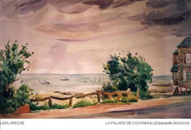 Peinture intitulée "Coutainville" par Lyria, Œuvre d'art originale, Huile