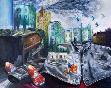 Malerei mit dem Titel "Landscapes in my ho…" von Lidia Gajek, Original-Kunstwerk, Öl