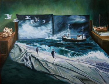 Pittura intitolato "Landscapes in my ho…" da Lidia Gajek, Opera d'arte originale, Olio