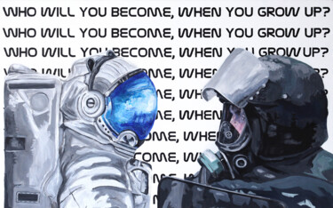 Malarstwo zatytułowany „Kim zostaniesz gdy…” autorstwa Lidia Gajek, Oryginalna praca, Akryl