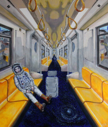 Pintura intitulada "Podróż 2" por Lidia Gajek, Obras de arte originais, Acrílico