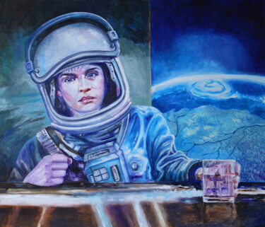 Painting titled "Sorry Earth! I'm no…" by Lidia Gajek, Original Artwork, Oil