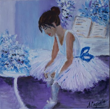 Malerei mit dem Titel "ballet dancer" von Lidiia Sazonova, Original-Kunstwerk, Öl